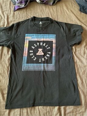Asphalt Black Short-Sleeve Graphic Tee with Sunset Frame